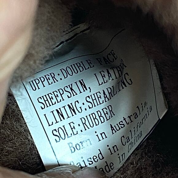 Australia Luxe Collective Cameron Brown Sheepskin Leather Shearling Boots Sz 9 - Picture 10 of 12